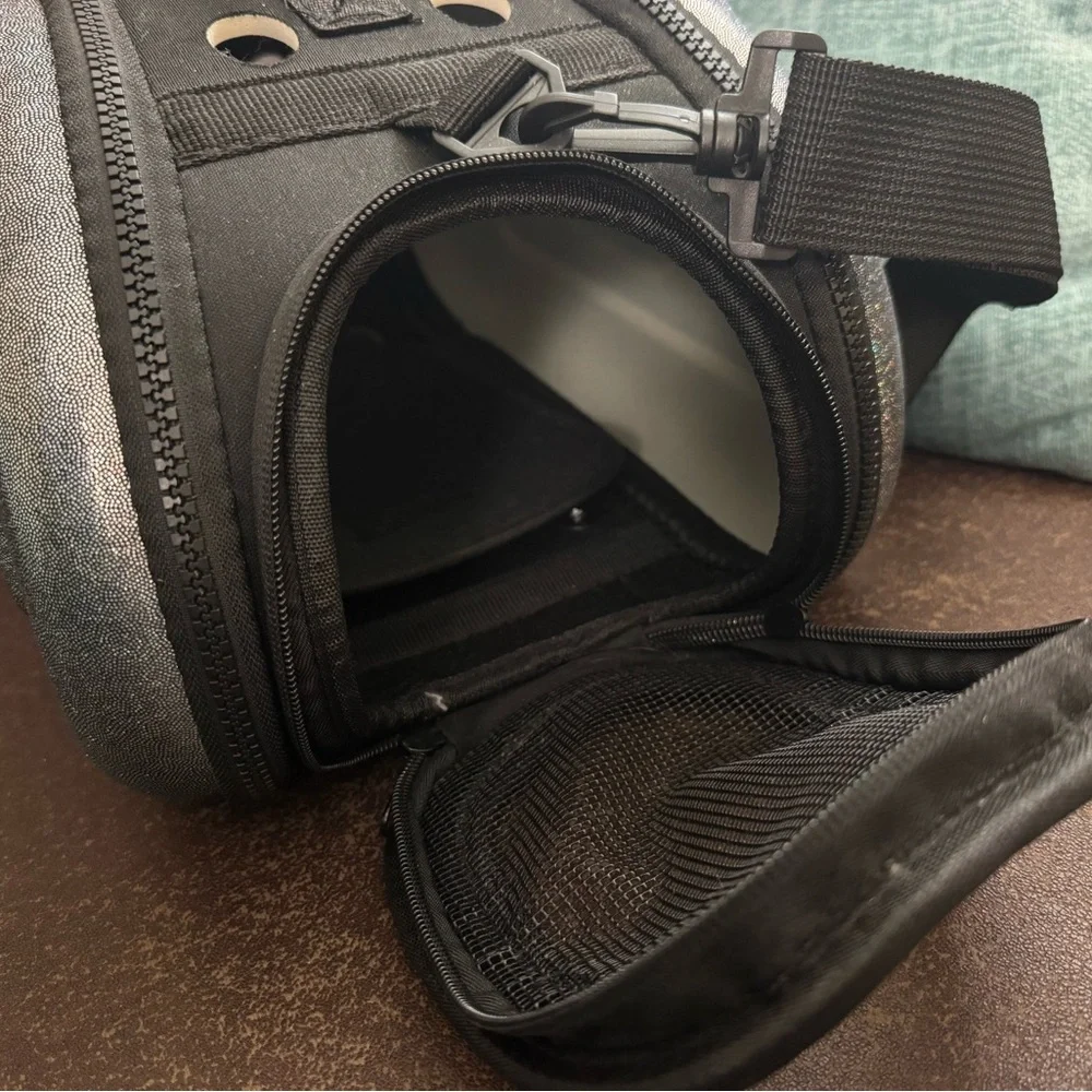 Glittery Pet Carrier with Paw Design